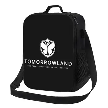 Tomorrowland Hőszigetelt Ebéd Bag Belga Elektronikus Zenei Fesztivál Hordozható Ebéd Tote Gyerekeknek Bento Élelmiszer Doboz