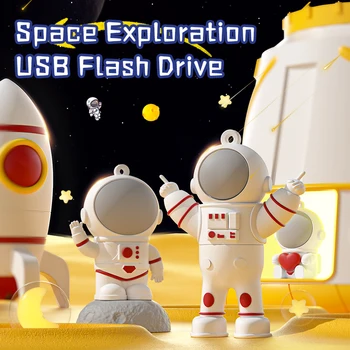 U&H V031 USB Flash Disk Űrhajósok Hordozható Pendrive pendrive, kulcstartó 4GB/8GB/16GB/32GB/64GB/128GB Az Asztali számítógépek, Laptopok, Új