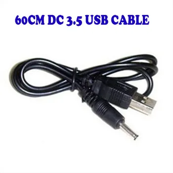 USB-DC tápkábel 60CM/2LÁB USB Töltő Kábel DC 3,5 mm Dugó/Jack Dc3.5 hálózati Kábel 1000pcs/sok