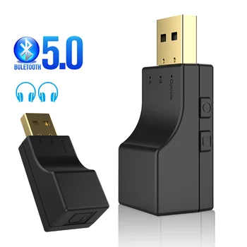 USB SPDIF Optikai Bluetooth-Adaptert A TV, PC, Switch, Xbox BT5.0 1-pár-2 Alacsony Lantency Vezeték nélküli Audio Tranmitter Vevő