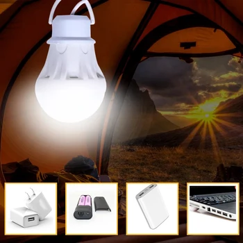 USU Izzó Sürgősségi Izzó Hordozható Lámpa Tábor Világítás Izzó Kerti Kemping Multi-Eszköz LED USB Lámpa Teljesítmény Bank Kemping Lámpa