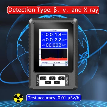 XR1 Nukleáris Sugárzás Érzékelő Geiger-Számláló X γ β-sugarak Felderítése Eszköz Valós Időben Jelent Kumulatív Dózis Módok Radioaktív Teszter
