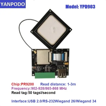 Yanpodo Olcsó passzív UHF RFID olvasó modul USB port ultra felület olvasó 860-960MHz összekötő kis mini kerámia antenna