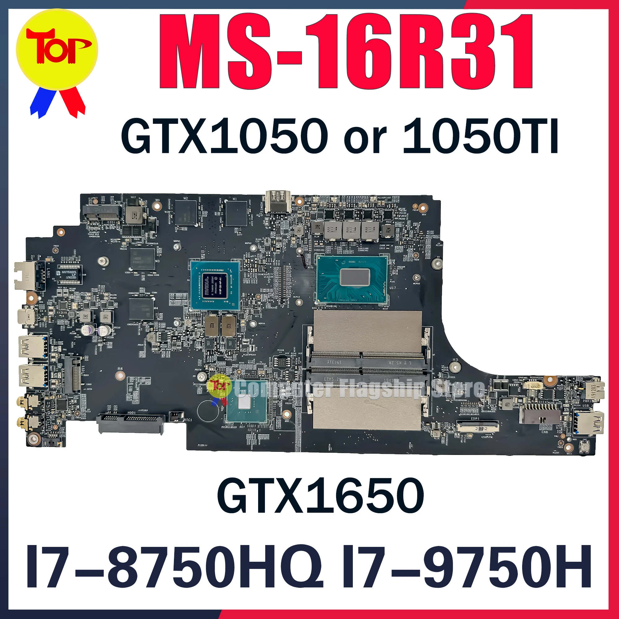 MS-16R31 Laptop Alaplap MS-16R3 GF63 I7-8750H I7-9750H GTX1050TI GTX1650 GTX1050 Alaplapja 100% Testd Gyors Szállítás