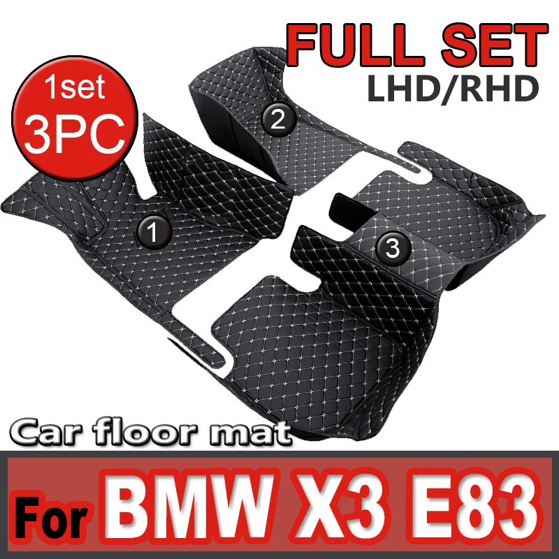 Autó szőnyeg BMW X3 E83 2005 2006 2007 2008 2009 2010 az Egyéni auto láb Párna autó szőnyeg fedél belső kiegészítők