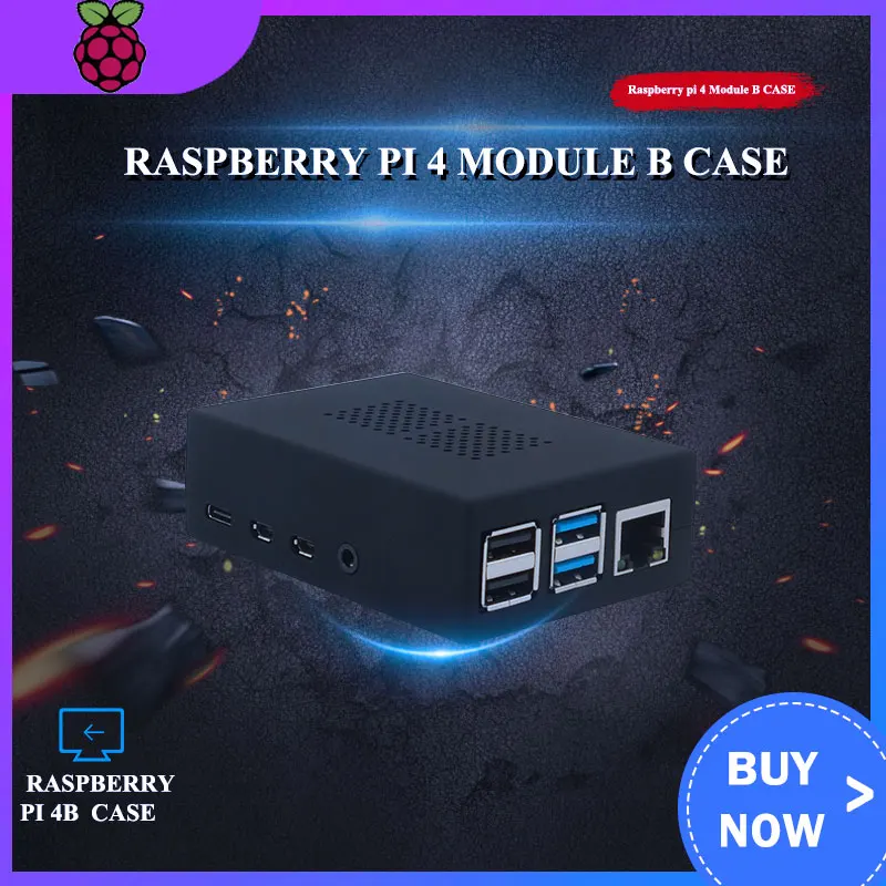 Raspberry Pi 4 Modell B ABS Esetben Fekete Műanyag Prectective Doboz Kettős Rajongók a Raspberry pi 4B.