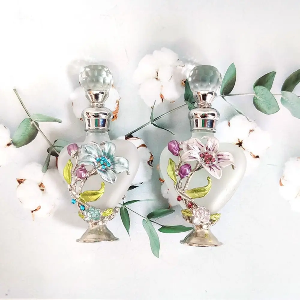 Arab Stílus Gyémánt Kristály Üres Illóolaj Cseppentő Üveg Kozmetikai Konténer Újratölthető Parfüm Üveg