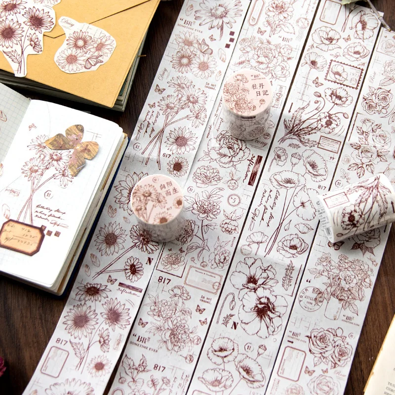 1db/1lot Dekorációs Ragasztó Szalagok Épület egy Álom Ház Dekoratív Scrapbooking DIY Papír Japán Matricák