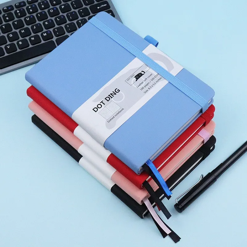 A5 Pontozott Notebook Journal Softcover Kawaii Vázlatfüzet Napló Elefántcsont Fehér 100 GSM Tervező Iroda Iskolai felszerelés, Írószer Könyv