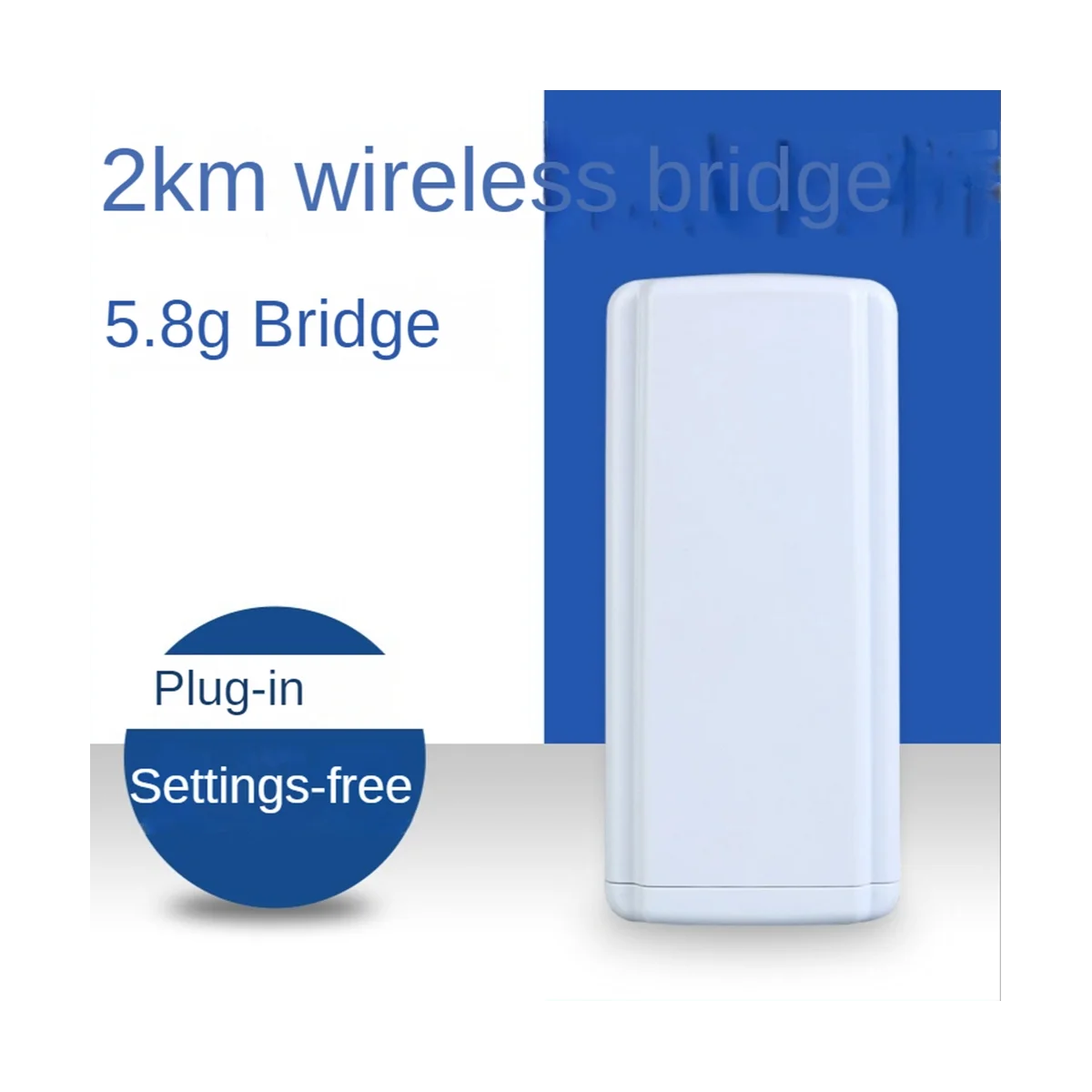 2db Vezeték nélküli WiFi Bridge Szabadtéri CPE Router Wifi 5.8 Ghz-es, 450 mbps sebességű Repetidor Wifi Extender 2-3KM Hosszú távú EU-Csatlakozó