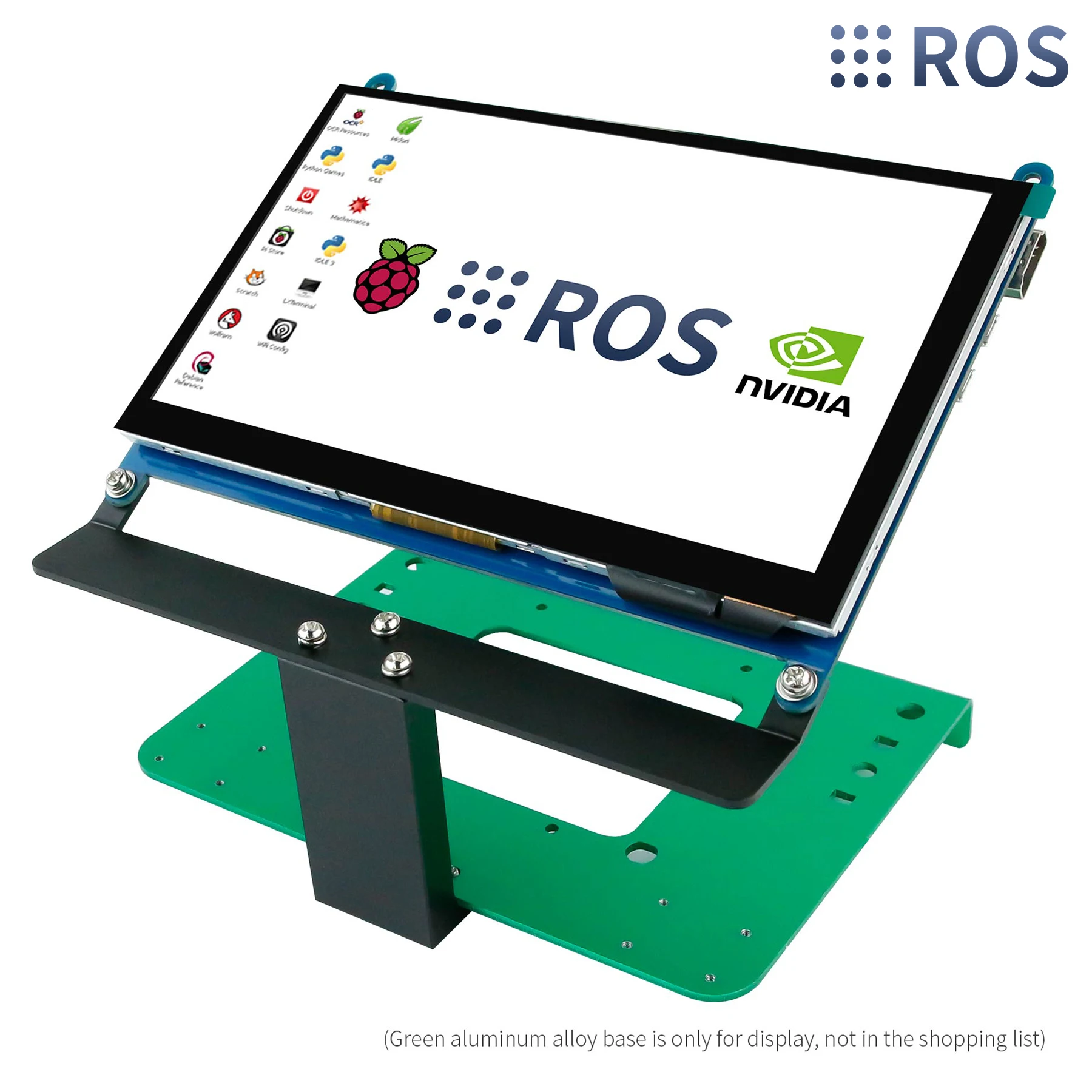 ROS Robot 7 hüvelykes Képernyő alumínium konzol Stabil Támogatása, valamint anti-csepp Autó érintse meg az LCD Képernyőn Raspberry Pi/jetson