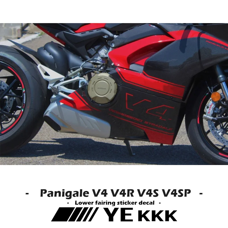 A Ducati Panigale V4 V4R V4S V4SP Spoiler Matrica, Matrica Alsó Spoiler Üreges Matrica Line Design Panigale